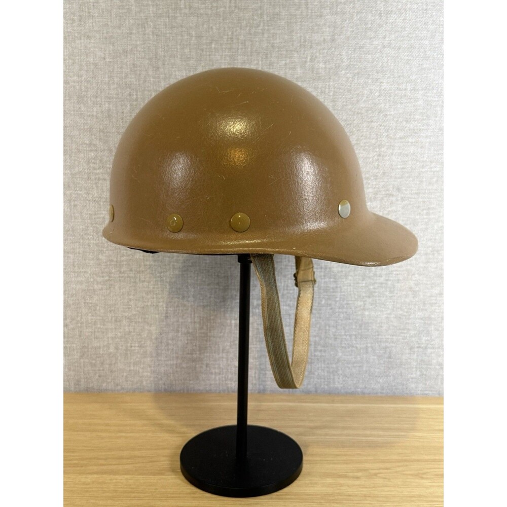 Vintage Fibre Metal Superglas P-1 Fiberglass Hard Hat Safety Helmet Tan EUC